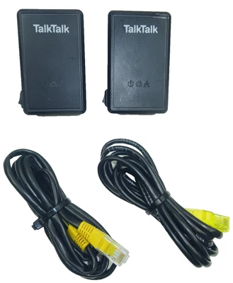 2 x D-Link DHP-300AV Powerline Adapters Homeplugs - Ethernet Cables Included - Image 1 of 4