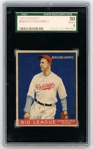 1933 Goudey #64 Burleigh Grimes Chicago Cubs HOF SGC 4 - Picture 1 of 2