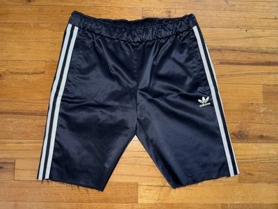 Adidas Nylon Shorts Cut-OFF Vintage 90’S SMALL Shiny Satin Retro Glanz - Image 1 of 3