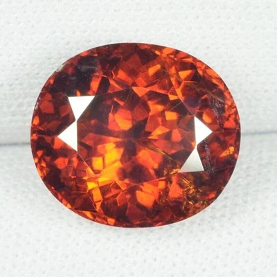 9.72 ct Extremely RARE ! TOP  SPARKLING ORANGE RED NATURAL SPHALERITE See Vdo DB - Image 1 of 3
