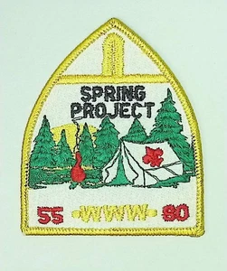 Waukheon Lodge 55 Piankeshaw Council IL 80 Spring Project Patch YEL Bdr (CB237) - Picture 1 of 2