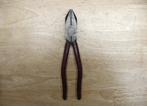 Vntg Fuller 194 Drop Forged Linesman Pliers,1/2" Jaws,8-7/16",Red Vinyl Grips,EX - Picture 1 of 19