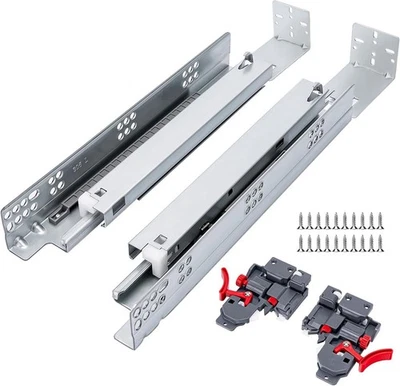 LONTAN 1 Pair Undermount Soft Close Drawer Slides 18 Inch Full Extension Drawer - Image 1 of 4