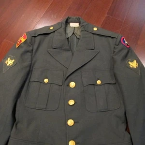 VINTAGE ORIGINAL UNIFORM WOOL COAT 3rd ARMY MACV VIETNAM ERA SIZE 36 L - Picture 1 of 10