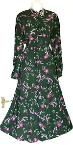 VESTIDO MONZÓN ESTAMPADO FLORAL MIDI OCASIÓN BODA FIESTA TALLA L 16/18 - Imagen 1 de 8