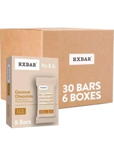 RXBAR Protein Bars 12g Protein Gluten Free Snacks Coconut Chocolate 30ct - Picture 1 of 5