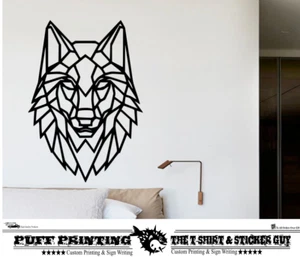 Pegatinas geométricas arte de pared lobo decoración calcomanías furgoneta hogar dormitorio cocina - Imagen 1 de 2