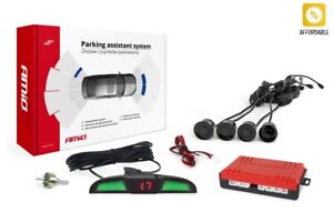 Car Parking Assistant System LED 4 COB Sensors Black Ultrasonic Wave Technology