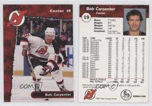 1997-98 Zebra Pen New Jersey Devils Team Issue Bob Carpenter #19