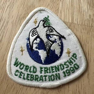 Vintage GSA Girl Scouts Of America World Friendship Celebration 1990 Patch - Picture 1 of 8