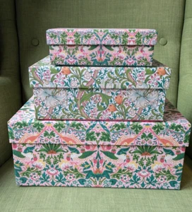 William Morris Schachteln 3er Boxen Set - Strawberry Thief Blush von Morris & Co - Bild 1 von 12