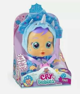 CRY BABIES TINA Triceratops Baby Doll CRIES REAL TEARS Dinosaur EXCLUSIVE NEW