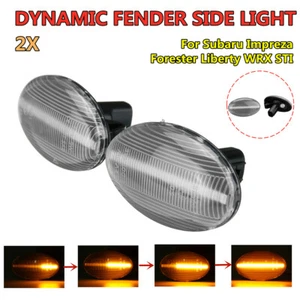For Subaru Liberty Forester Impreza Wrx Sti 02-07 Dynamic LED Side Marker Lights - Picture 1 of 7
