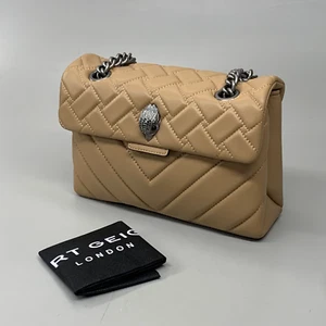 KURT GEIGER Kensington Leather X Bag 10.5" x 7" Camel 1470448109 New - Picture 1 of 14
