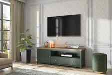 Modern Living Room Furniture Set Entertainment Unit LED Green Oak TV Stand 181cm