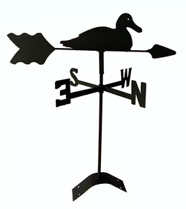 Ente Wetterfahne schwarz Schmiedeeisenoptik Dachhalterung Made in USA TLS1015RM - Bild 1 von 2