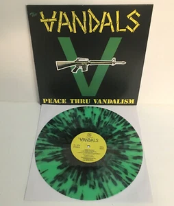 the VANDALS peace thru vandalism Lp GREEN WITH SPLATTER COLOR Vinyl Record - Picture 1 of 2