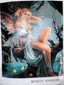 Fairy in the Tree Paint by Number DIY Kit for Adults Oil Paint on Canvas 16"x20" - Picture 1 of 3
