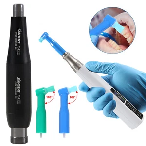 Dental Cordless Hygiene Prophy Handpiece /4:1 Cone Air Motor 2 HOLES /105°Angles - Picture 1 of 53