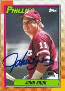 John Kruk Autographed 1990 Topps #469 - Picture 1 of 1