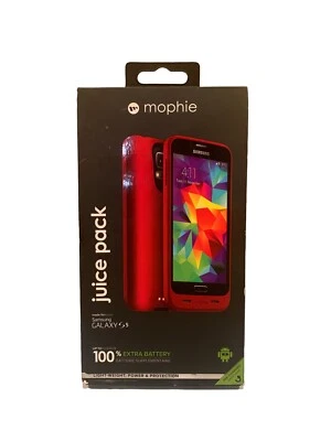 Genuine Mophie Juice Pack  3000mAh for Samsung Galaxy S5 Battery Case Red New - Image 1 of 3