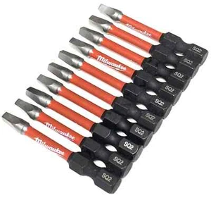 Milwaukee Shockwave Impact Duty Drill Bits Size SQ2 Pack of 10 New - Picture 1 of 1
