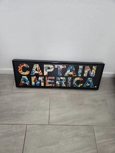 Artissimo Marvel Comics Captain America Wall Art Piece 30 x 10 - Picture 1 of 4