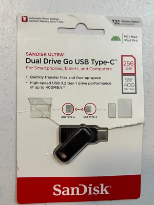 Sandisk 256Gb Ultra Dual Drive Go Usb Type-c Flash Drive, Black - Sddd Personal  - Image 1 of 2