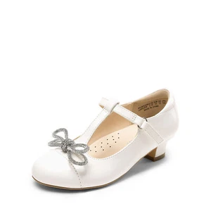 Little Girls Low Heel Round Toe T-strap Pumps Wedding Party Mary Jane Pump Shoes - Picture 1 of 38