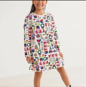 Hannah Anderson Festive Christmas Dress Long Sleeve Falala Girls Sz 6-7 - Picture 1 of 6
