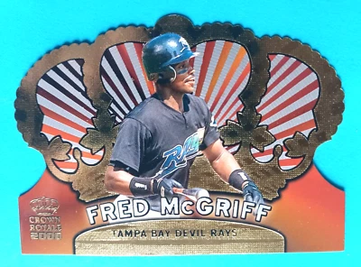 2000 PACIFIC CROWN ROYALE FRED MCGRIFF 134 BASE CARD DIECUT TAMPA BAY DEVIL RAYS - Image 1 of 2