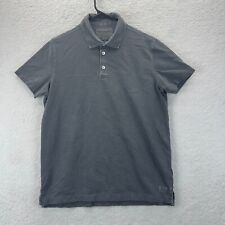 American Eagle Men's Gray Casual Short Sleeve Cotton Polo Shirt Size Medium