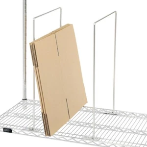 4-Pack Quantum 14" x 18" Chrome Wire Shelf Divider Metal Carton Rack Dividers - Picture 1 of 7