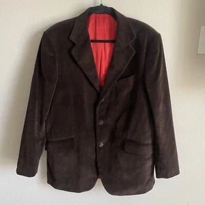 Etro Blazer Mens 52 US 42 Corduroy Sport Coat Suit Jacket  Brown Casual 3 Button - Picture 1 of 18