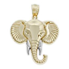Charm America - Gold Elephant Head Charm - 14 Karat Solid Gold 