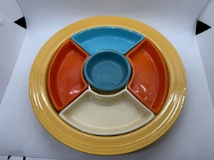 Vintage Homer Laughlin Fiesta ware Fiesta Relish Tray Very Rare - Picture 1 of 10