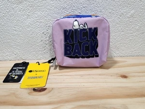 PEANUTS X LeSportsac SQUARE COSMETIC sacchetto pace e amore Giappone nuovo - Foto 1 di 18