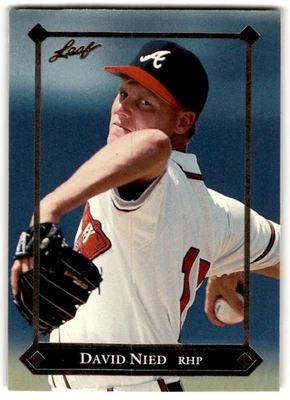 David Nied 1992 Leaf Gold Rookies #BC-10 Atlanta Braves - Image 1 of 2