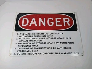 Danger 10 X 14 Metal Sign Heavy Sign 1" 8 oz - Picture 1 of 2