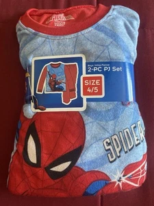 SpiderMan Marvel Pajamas Size 4-5 Basic Fleece Sleepwear Boys - Picture 1 of 2