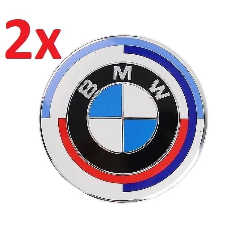 2 piezas BMW 82mm Aniversario Capó Delantero Trasero Maletero Emblema Insignia Capó Logo Edición Foto 1 de 1