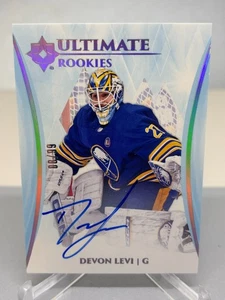 23-24 DEVON LEVI AUTO SP/99 Buffalo Sabres ULTIMATE Rookies #116 - Imagen 1 de 2