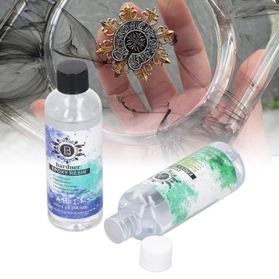 Kit De Résine époxy Transparente 100 Ml Revêtement époxy Auto-démoussant Et Haut - Photo 1/4