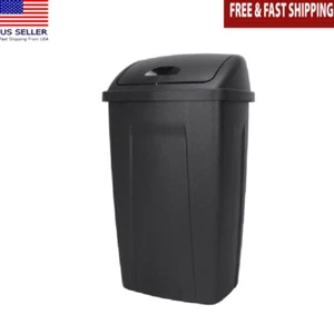 13 Gallon Swing Top Trash Can Kitchen Indoor Wastebasket Garbage Can Plastic New - Picture 1 of 8