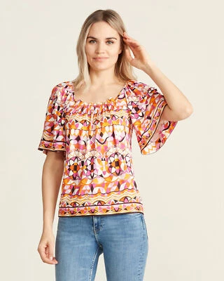 $995 NUEVA CAMISETA Auténtica Estampada EMILIO PUCCI ABSTRACTA IT-40/US6 IT-42/US8 Foto 1 de 4
