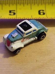Vintage Micro Machines 1933 Willys Coupe Blue Car White Vehicle Galoob 1989 - Picture 1 of 3