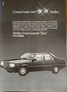 Clipping Pubblicità Advertising 1985 HYUNDAI STELLAR Una Grande Stella - Picture 1 of 1