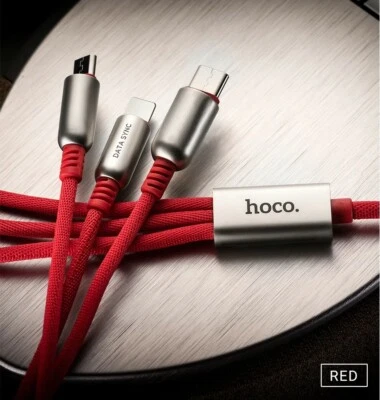 3 in 1 FAST Charging Type C Micro USB Apple Cable Cord for Samsung iPhone 4f - Image 1 of 4