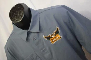26180 Mens Adidas Kennesaw State Owls Vented Short Sleeve Dress Shirt Sz Medium - Picture 1 of 9