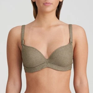 Marie Jo Swim Tinjis Golden Olive Bikini-Top Unterlegt Tiefdekolletiert SALE - Bild 1 von 10